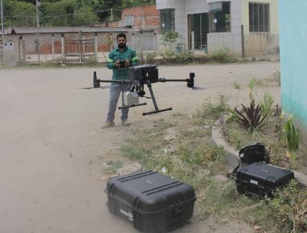 Levantamento topográfico do Petrópolis está sendo realizado com a utilização de drones de alta precisão